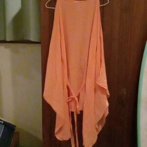 Debbie Katz South Beach Peach Flowing Tunic Top Coverup One Size S/M